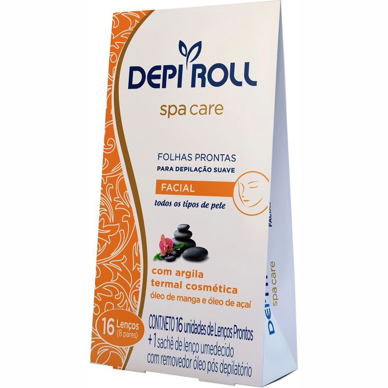 -folhas-prontas-para-depilacao-facial-depiroll-spa-care-16-unidades