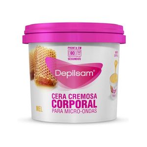 Cera Quente Cremosa Corporal de Microondas Para Depilação Depilsam Mel 100g