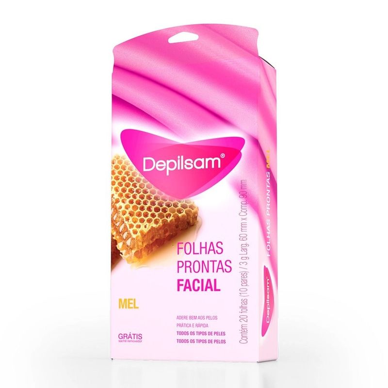 -folhas-prontas-para-depilacao-facial-depilsam-mel-20-unidades
