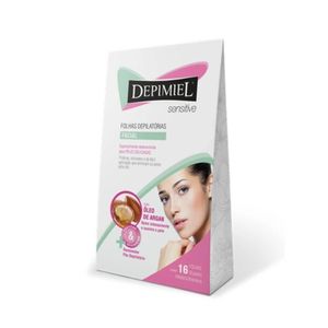 Folhas Prontas Para Depilação Facial Depimiel Sensitive 16 Unidades