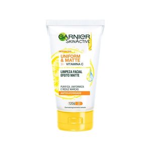Gel de Limpeza Facial Garnier Uniform & Matte Vitamina C 120g