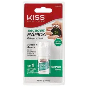 Cola Para Unhas Postiças Kiss New York Secagem Rápida 3g