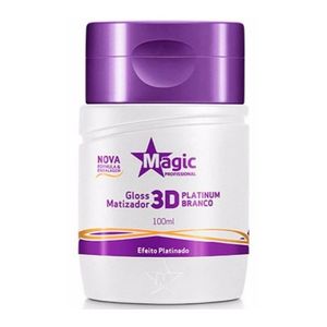 Matizador Capilar Magic Color 3D Platinum Branco Efeito Platinado 100ml
