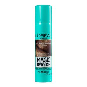 Corretivo Capilar de Raiz L'Oréal Paris Magic Retouch Castanho Claro 75ml