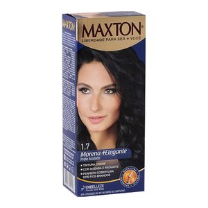 Tinta de Cabelo Maxton Kit Econômico 1.7 Preto Azulado