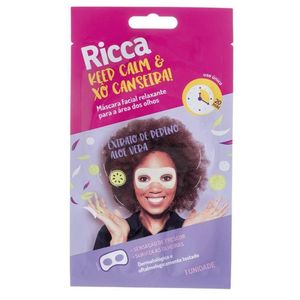 Máscara Para a Área dos Olhos Relaxante Ricca Kepp Calm & Xô Canseira! Extrato de Pepino + Aloe Vera 1 Unidade