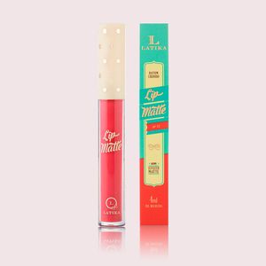 Batom Líquido Matte Latika Lip Coral Nº13 4ml