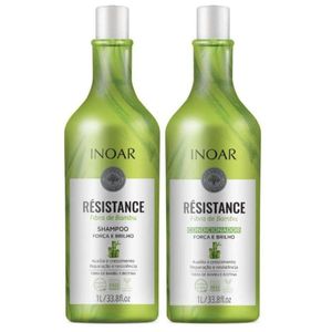 Shampoo + Condicionador Inoar Résistance Fibra de Bambu Kit Com 2 Produtos de 1L