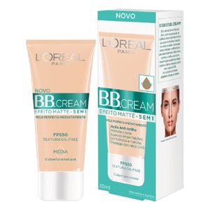BB Cream L'Oréal Paris 5em1 Efeito Matte FPS 50 Média 30g