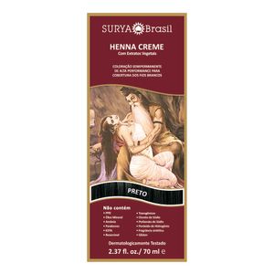 Tintura Creme Henna Surya Brasil Preto 70ml