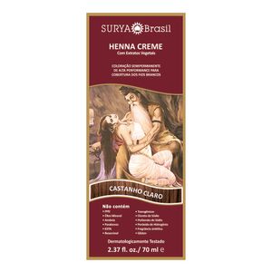 Tintura Creme Henna Surya Brasil Castanho Claro 70ml
