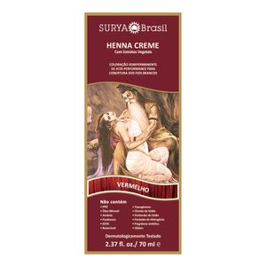 Tintura Creme Henna Surya Brasil Vermelho 70ml