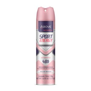 Desodorante Above Aerossol Sport Feminino Antitranspirante Energy 150ml