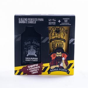 Kit Shampoo Dom Juan 250ml e Bálsamo Barba Danger 170g Barba Forte 2 Produtos