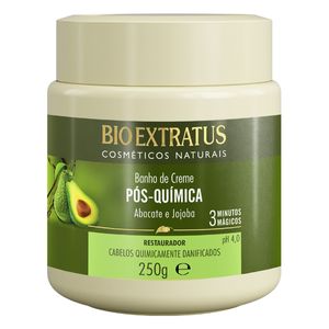 Banho de Creme Capilar Bio Extratus Pós-Química Abacate e Jojoba 250g