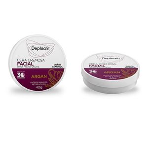 Cera Cremosa Depilatória Facial Depilsam de Micro-Ondas Argan 40g