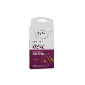 Folhas Prontas Para Depilação Facial Depilsam Ouro 20 Unidades