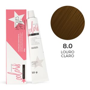 Coloração Permanente Jacques Janine Amazing Colors 8.0 Louro Claro 50g