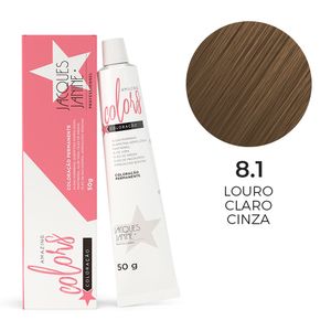 Coloração Permanente Jacques Janine Amazing Colors 8.1 Louro Claro Cinza 50g