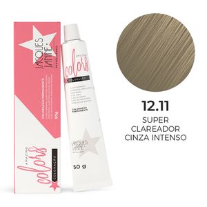 Coloração Permanente Jacques Janine Amazing Colors 12.11 Super Clareador Cinza Intenso 50g