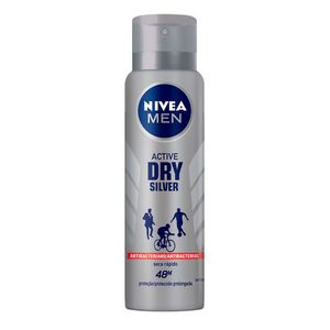 Desodorante Masculino Nivea Men Active Dry Silver Aerosol 150ml