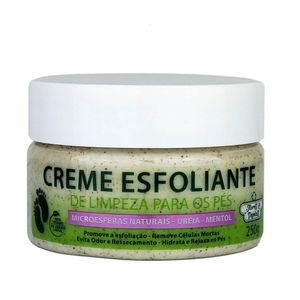 Creme Esfoliante de Limpeza Para os Pés Flores e Vegetais Uréia e Mentol 250g