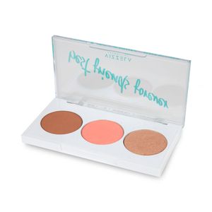 Paleta de Contorno, Blush e Iluminador BFF Vizzela Cor 03 7,5g