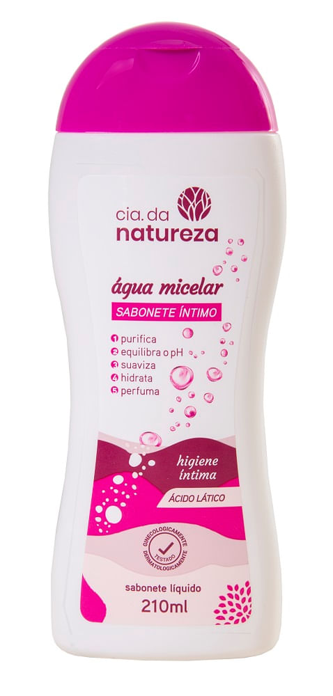 Sabonete Íntimo Cia da Natureza 210 ml Água Micelar - LojasLivia