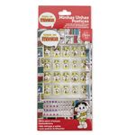 unha-postica-infantil-turma-da-monica-amarela-magali-20-unhas