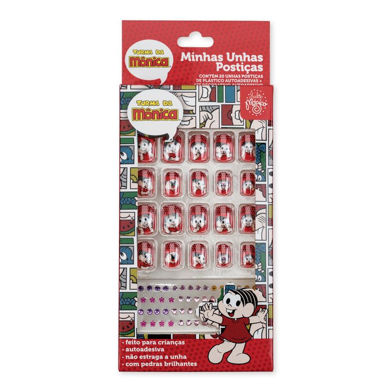 unha-postica-infantil-turma-da-monica-vermelho-monica-20-unhas
