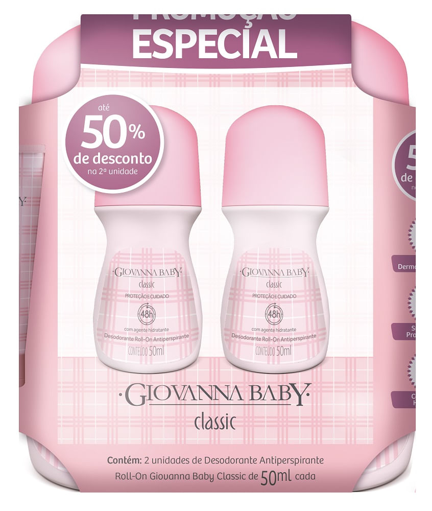 Giovanna Baby Lovely Desodorante Rollon 50ml (Kit C/12) em Promoção na  Americanas