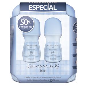 Kit Desodorante Roll-On Giovanna Baby Blue 50ml 2 Unidades