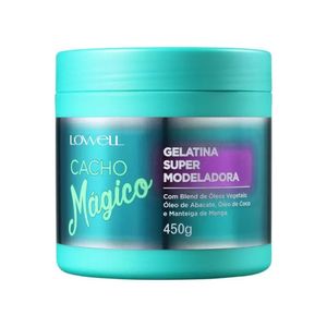 Gelatina Capilar Lowell Cacho Mágico Super Modeladora Ativadora de Cachos 450g