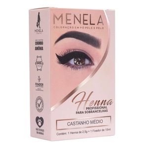 Henna para Sobrancelhas Menela Castanho Médio 2,5g