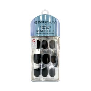 Unhas Postiças Instabeauty Autoadesivas Eclipse Black C