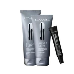 Kit 3 Produtos Lowell Silver Slim Shampoo + Condicionador + Máscara