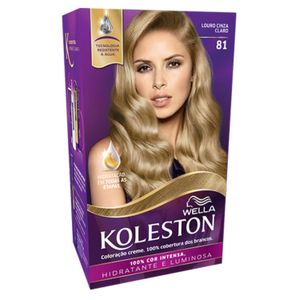 Coloração Creme Permanente Koleston Louro Cinza Claro 81