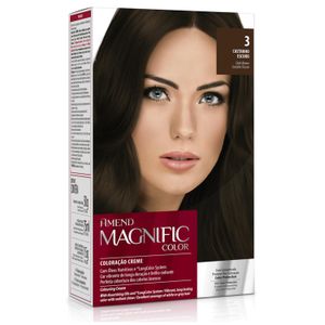 Coloração Creme Amend Magnific Color 3 Castanho Escuro 200g