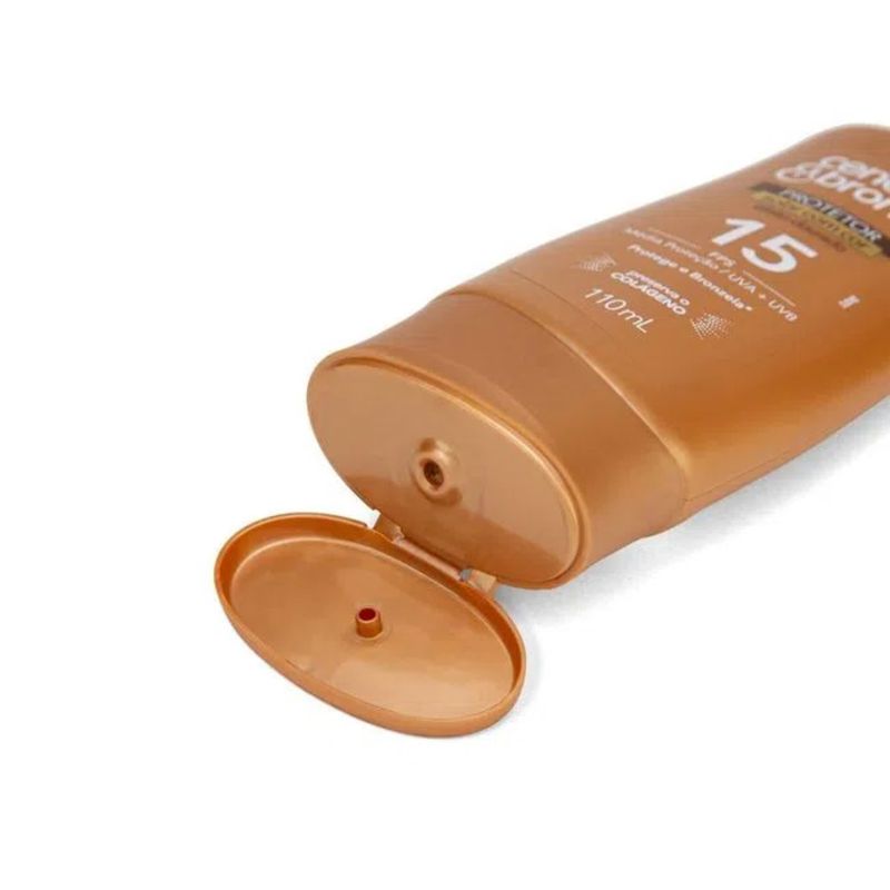 7896108560415-Protetor-Solar-Cenoura-e-Bronze-com-Cor-FPS15-Efeito-Dourado-110ml--2-