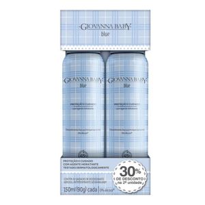 Kit Desodorante Aerosol Giovanna Baby Blue 150ml 2 Unidades