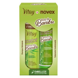 Kit Novex Shampoo+Condicionador Vitay Broto de Bambu 300ml