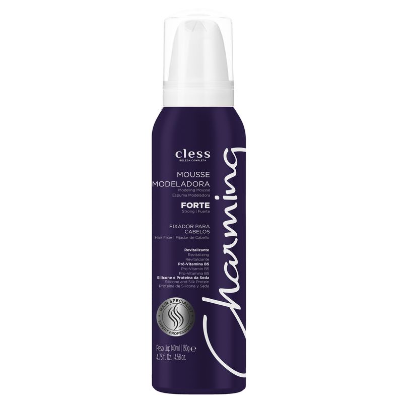7896046703127-Mousse-Fixador-Capilar-Cless-Charming-Forte-140ml