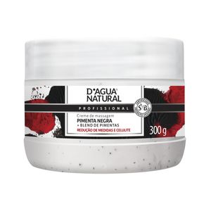 Creme de Massagem Corporal  D'agua Natural Pimenta Negra 300g