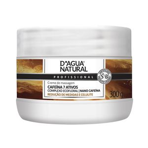Creme de Massagem Corporal  D'agua Natural Cafeína 7 Ativos 300g