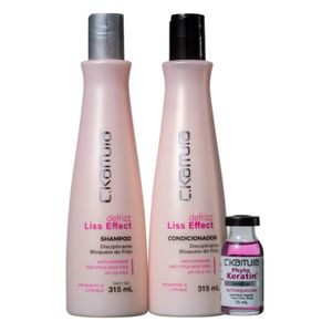 Kit C.Kamura Defrizz Liss Effect Shampoo+Condicionador 315ml+Ampola Phyto Keratin 15ml