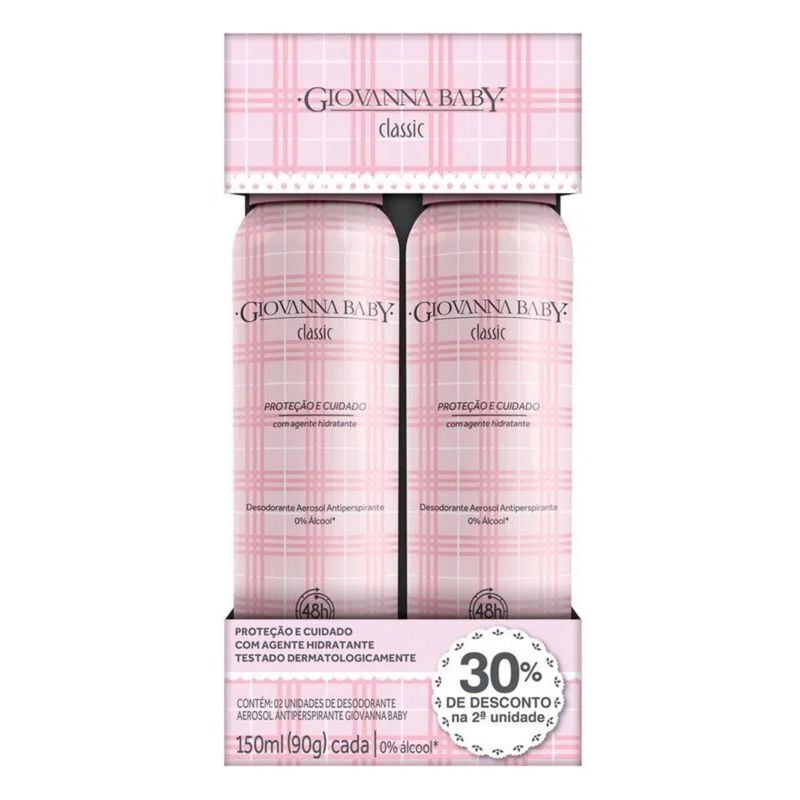7896044999485-Kit-Desodorante-Aerosol-Giovanna-Baby-Classic-2-Unidades-150ml
