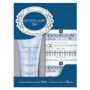 Kit Giovanna Baby Blue Eterno Encanto: 1 Hidratante + 2 Sabonetes em Barra