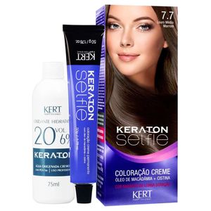 Coloração Keraton Selfie 7.7 Louro Médio Marrom
