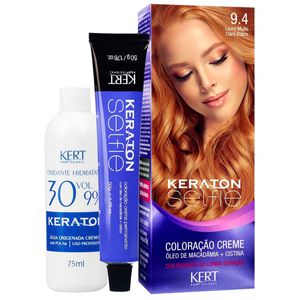 Coloração Keraton Selfie 9.4 Louro Muito Claro Cobre