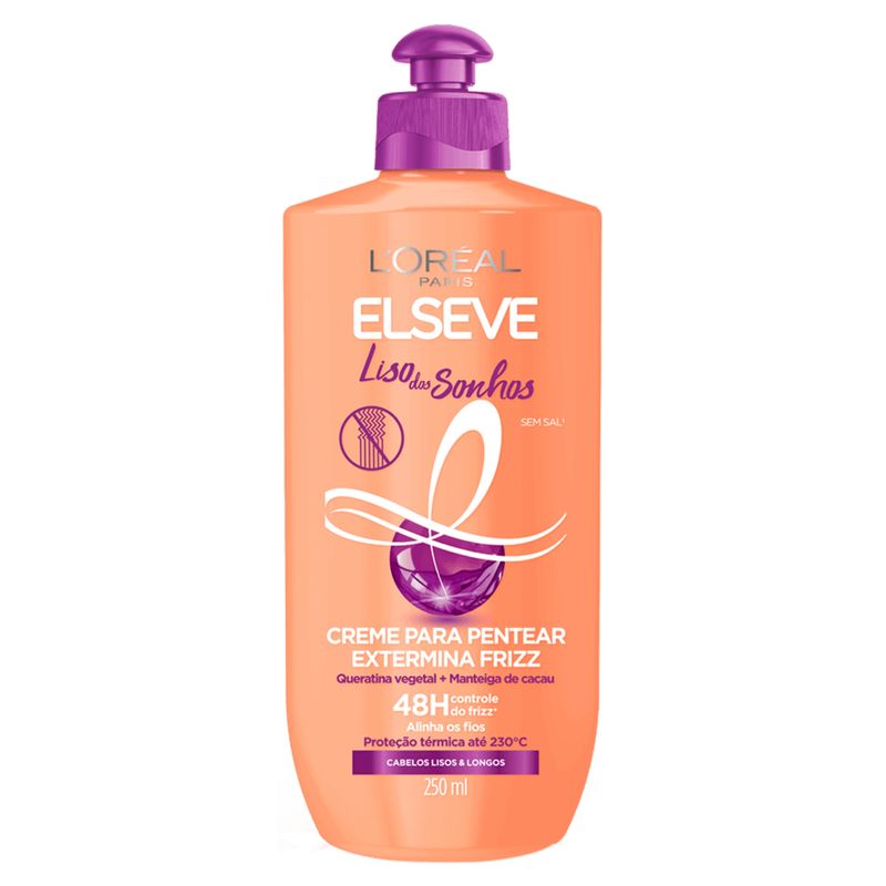 7899706181006-Creme-de-Pentear-Elseve-LOreal-Liso-Dos-Sonhos-Extermina-Frizz-250ml